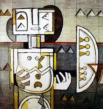 Kodra, The birth of the idol, 1971 oil on canvas, 80x100&nbsp;cm