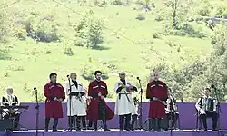 The Shividkatsa choir sings a Georgian folk song