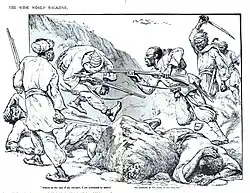 Illustration for The Adventures of Samba Sall in The Wide World Magazine (1914)