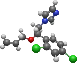 Chemical structure of enilconazole 3D