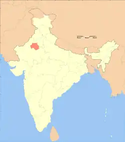 Map of the Shekhwati region in Rajasthan, India