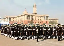Indian Naval contingent marching on the Rajpath during Delhi Republic Day parade
