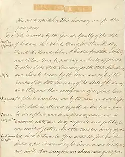 A hand-written document