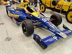 Dallara DW12 on display at the Indianapolis Motor Speedway Museum in 2017