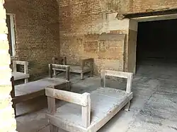 Inside the barracks