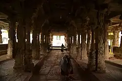 Interior view of the Somnatheshwar temple, Kolar