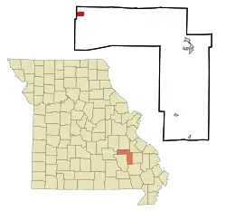 Location of Viburnum, Missouri