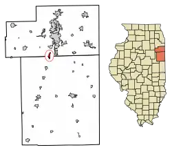 Location of Chebanse in Iroquois County, Illinois