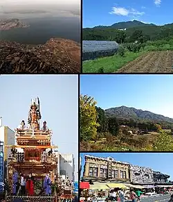 Upper: Lake Kasumigaura, Mt Tsukuba Middle: Ishioka festival, Mt Kabasan, lower: Ishioka street scene
