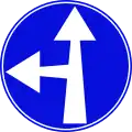 Go straight or turn left
