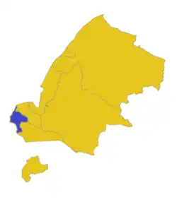 Location of Istočna Ilidža within the city of Istočno Sarajevo