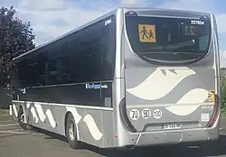 An Iveco Bus Crossway High Value running on line  3132  waiting his students at Lycée Henri Becquerel.