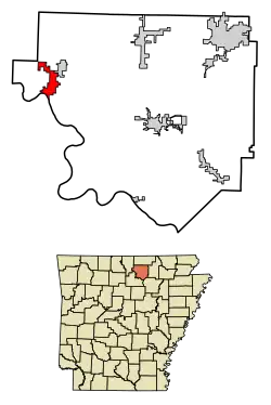 Location of Calico Rock in Izard County, Arkansas