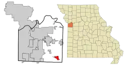 Location of Lone Jack, Missouri