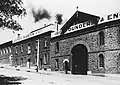 The factory from Calton Road, about 1908. This frontage, unchanged, is now a façade of a shopping centre.