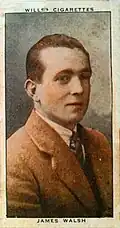 James Walsh on Wills's Cigarette card, circa 1934.