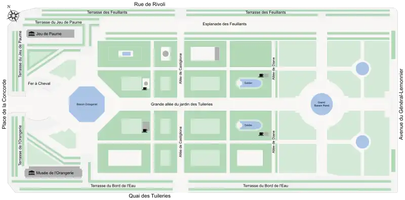 Plan of the Jardin des Tuileries