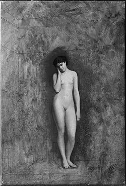 Greek Slave (1870), an unfinished (due to theft) painting, Museum of Fine Arts, Boston