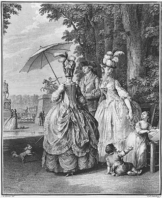 Jean-Michel Moreau, Le Rendez-vous pour Marly, engraved by Carl Guttenberg c. 1777
