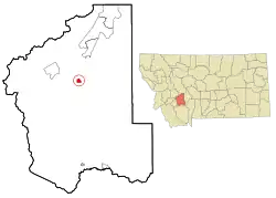 Location of Boulder, Montana