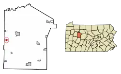 Location of Summerville in Jefferson County, Pennsylvania.