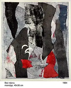 Untitled (monotype) 40 × 36&nbsp;cm, 1964