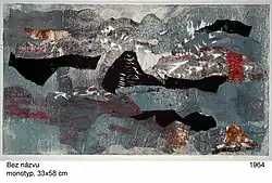 Untitled (monotype) 33 × 58&nbsp;cm, 1964