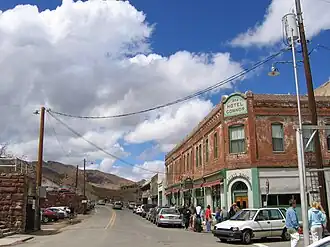 View of Jerome Historic District, looking west up Main Street towards the mine, 2006.