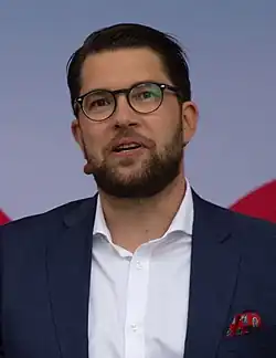 Jimmie Åkesson Almedalen 2018 (28390760747) Cropped.jpg