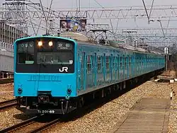 201 series on a JR Kyoto Line service in August 2004