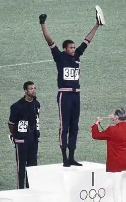 Tommie Smith and John Carlos in 1968
