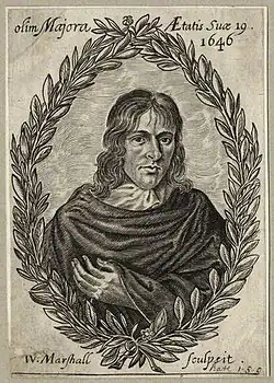 John Hall, 1646 engraving by William Marshall from Horæ Vacivæ.