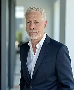 Heubusch at his home in California, March 2025