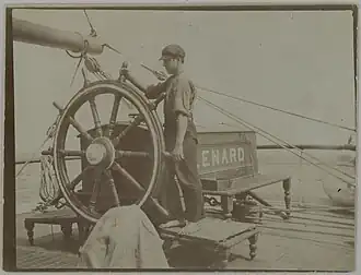 Jorma Gallen-Kallela sailing on the school ship Glenard on the Pacific Ocean, 1915
