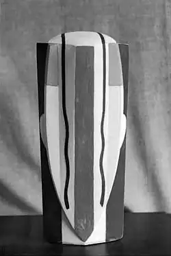 Joseph Csaky, 1921, Figure (Tête), stone, polychrome, 36 cm