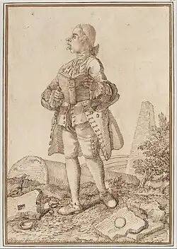 Caricature of the Irish connoisseur Joseph Henry of Straffan