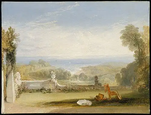 View from the Terrace of a Villa at Niton, Isle of Wight by J.M.W. Turner