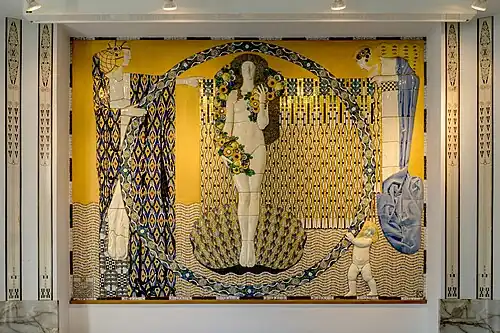 The Spring, glass mosaic by Leopold Forstner in the Hotel Wiesler, Graz