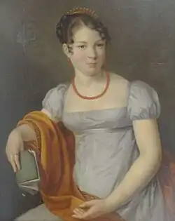 Portrait of a Woman holding a Book, (1815)