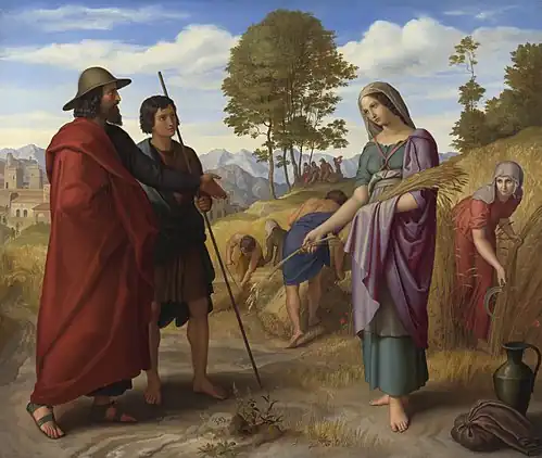 Image 44Ruth in Boaz's Field, by Julius Schnorr von Carolsfeld (from Wikipedia:Featured pictures/Culture, entertainment, and lifestyle/Religion and mythology)