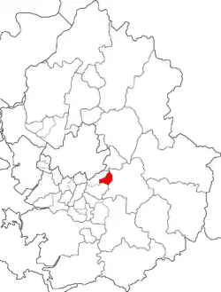Location of Jungwon District in Gyeonggi Province