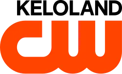 The CW network logo in orange below the word "KELOLAND" in dark green in a sans serif, right-justified.