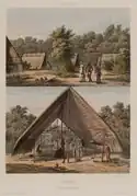 An Arowakka Indian camp, with Gerard Voorduin, 1860-1862