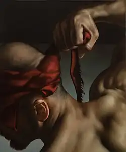 Self-tied II (2016), oil on canvas, 70 x 55 cm