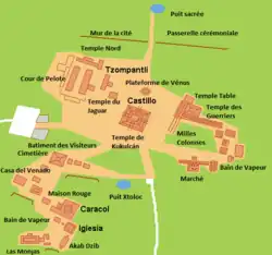 Situation map of Chichen Itza