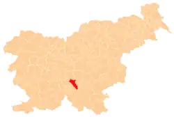 The location of the Municipality of Dobrepolje