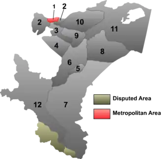 Location of Kashgar (red) within Kashgar Prefecture
