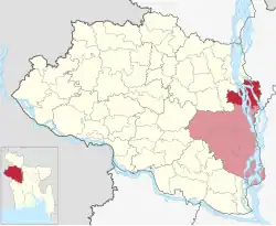 Location of Sirajganj District in Bangladesh