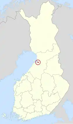 Location of Kempele in Finland