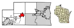 Location of Paddock Lake in Kenosha County, Wisconsin.